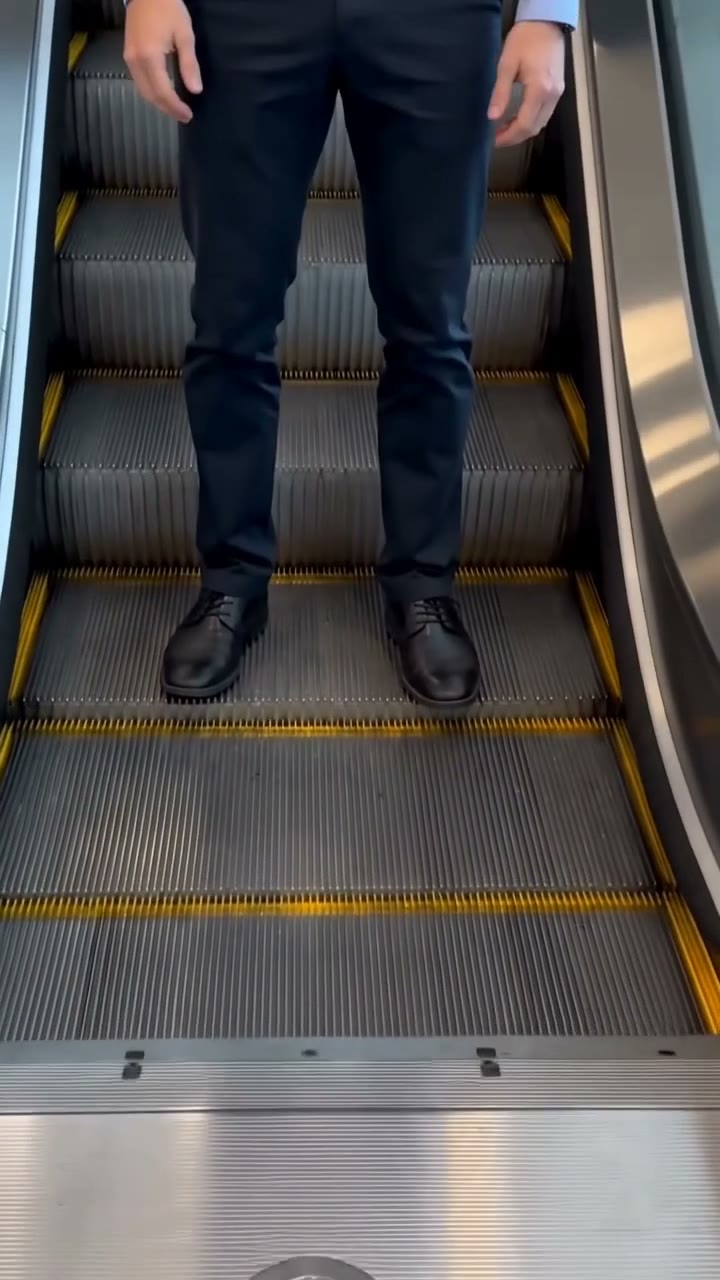 The Escalator Chooses One Person AI video example poster